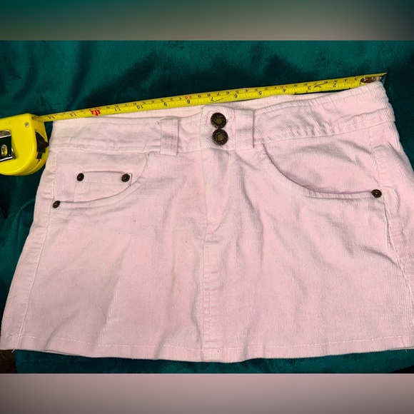 Mini corduroy skirt,  light pink,  size small - Picture 3 of 5